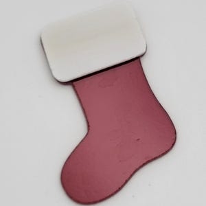 96 COE Precut Glass Christmas Stocking Transparent Red With White/Gold Wispy or Clear Base Fusing Supplies Fusible