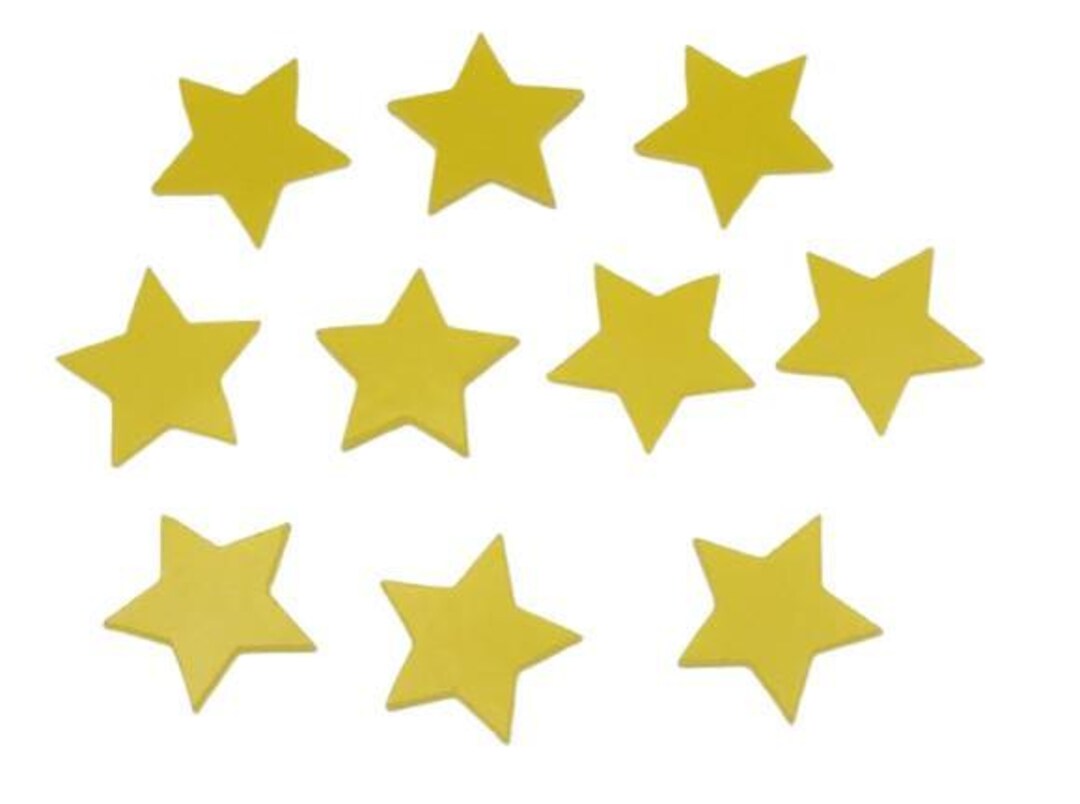 Ten 1 Inch Stars Yellow Opal Precut 96 COE Glass Fusible - Etsy