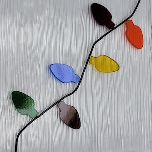 Christmas Bulbs 96 COE Precut Glass Shapes Set of Six 96COE Transparent 1 1/4&quot; Fusible