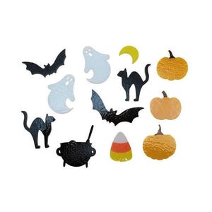 Quantity One 90 COE Precut Fall HALLOWEEN Shapes Cat Cauldron Ghost & More Fusible