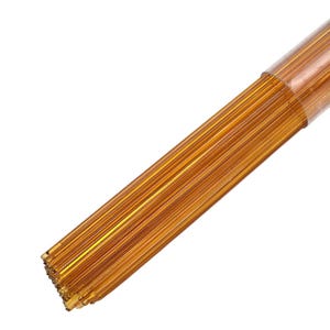 Medium Amber Transparent STRINGERS Full Tube Oceanside Glass and Tile Spectrum System 96 COE 5 Ounces 1108 Fusible