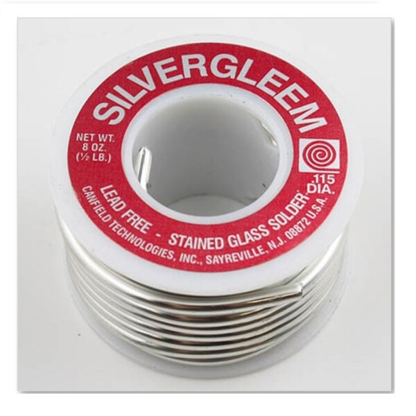 SILVERGLEEM Silver Gleam Lead Free Solder Soldered Art Contains Real Silver 8 oz