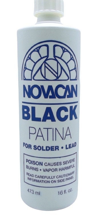 Novacan Super Bright Copper and Black Patina Pack Stained Glass Supplies 8  oz ea