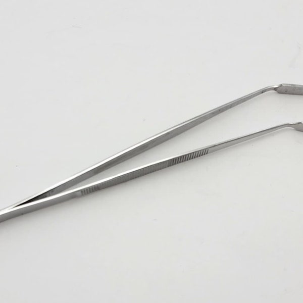4 3/4" Angled Foil and Leaf Tweezers Stainless Steel Lampwork & Hot Glass Tools