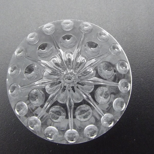 Crystal Clear Dotted Daisy 35mm Glass Jewel From Germany Focal