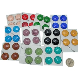 FOUR (4) Beautiful 15mm FACETED JEWELS 12 Color Choices Flat Back Beveled