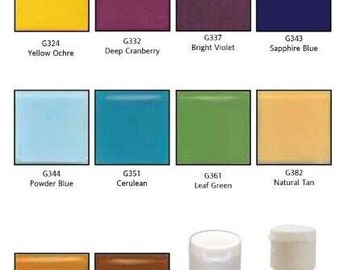 Colors for Earth Fired Glass Colors Sampler Kit Paints for Fusing & Ceramics