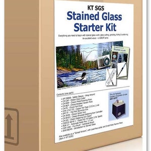 Stained Glass Starter Kit Beginner Set GRINDER Tools Soldering Iron Instruction