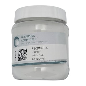 F1 200 Ópalo blanco en polvo 96 COE Frit Frasco de 8.5 oz Suministros para fusión de vidrio OGT Fusible imagen 1