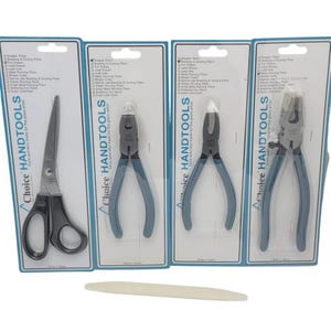 Stained Glass Tool Kit Running Breaker Grozer Pliers Foil Shears Flat Fid Supplies