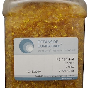F5 161 Yellow Transparent Four Pounds Coarse System 96 COE Glass Frit Fusible