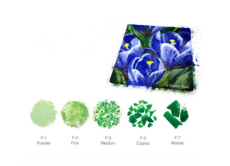 F1 200 Ópalo blanco en polvo 96 COE Frit Frasco de 8.5 oz Suministros para fusión de vidrio OGT Fusible imagen 4