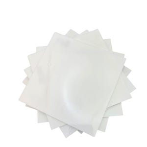 SIX PIECES Opal White 6x6&quot; Spectrum System 96 COE 200 3mm Glass Sheets Pack Opalescent Fusible