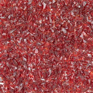 FOUR Pounds F5 151 Cherry Red COARSE System 96 COE Glass Frit Fusible