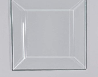3x3 inch Beveled Top Flat Back Bevels Stained Glass Supplies Clear