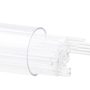 Clear 1101 Full Tube 6.5 oz BULLSEYE Glass Stringer 1mm 90 COE Fusing Lampwork Fusible