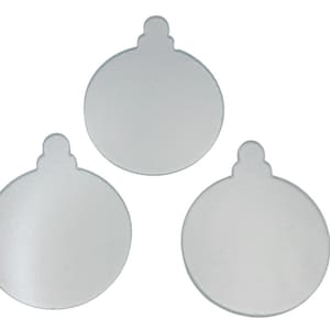Three Clear 96 COE Precut Glass Ornament Blanks Fusing Supplies 96COE Fusible