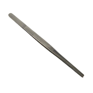8&quot; Blunt Serrated Tweezers Stainless Steel Lampworking Hot Glass Supplies Tools