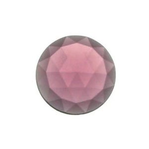 Amethyst Purple 25mm FACETED JEWEL 1&quot; German-Made Stained Glass Focal Bevel