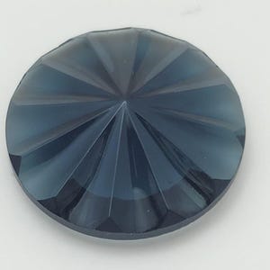 Fluted Steel Blue 35mm Glass Jewel From Germany Focal