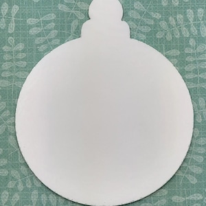 One LARGE 96 COE Precut Glass Ornament Blanks White Fusing Supplies 96COE Fusible