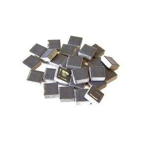 Gray 3/8&quot; Ceramic Tiles 4 ounce Package About 125 Pieces Small Mosaics Glazed Crafts Doll House