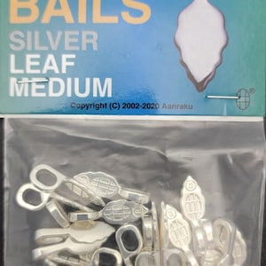 Silver Plated Jewelry Bails MEDIUM Aanraku 25 Leaf Glue On Fused Glass Pendants