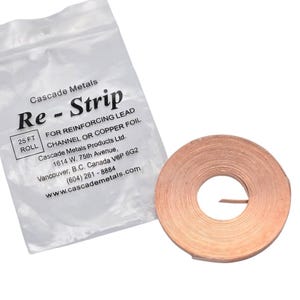 RESTRIP Re Strip For Reinforcing Lead Channel Or Copper Foil 25&#39; Stained Glass