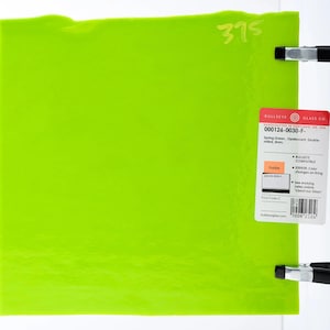 126 Spring Green Opal 90 COE Bullseye Fusing Glass Sheet 5x5 inch 3mm Striker 90COE Fusible