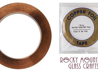 7/32" SILVER BACK EDCO Copper Foil Tape For Stained Glass 36 yards Supplies 1mil