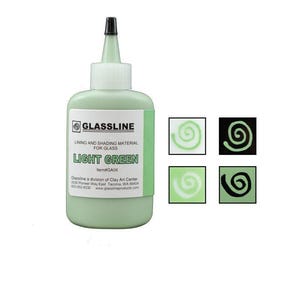 Light Green Glassline Pen 2 oz Bottle Paint Glass Line Material Fusing