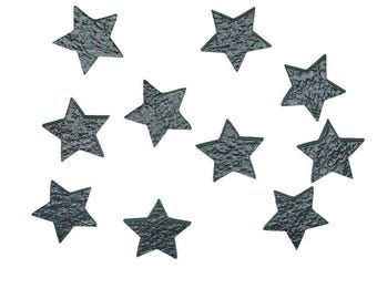Diez estrellas de 1 pulgada de aventurina azul brillante precortadas de vidrio COE 96 Oceanside Fusible Fusible