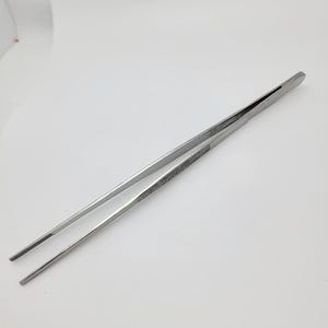 10&quot; Blunt Serrated Tweezers Stainless Steel Lampworking Hot Glass Supplies Tools
