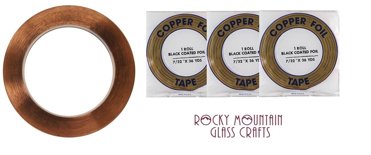 Silver Backed Copper Foil Tape 1/4 inch 1.2 mil Venture Tape –  BradstreetGlass