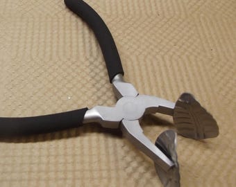 Detailed LEAF Masher Bead Press Stainless Steel Hot Glass Lampworking Supplies