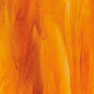 2125 Yellow Red Mix 90 COE Transparent Bullseye Fusing Glass Sheet 5x5 inch 3mm Striker 90COE Fusible