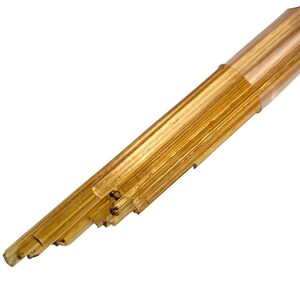 Pale Amber Transparent NOODLES Full Tube Oceanside Glass and Tile Spectrum System 96 COE 5 Ounces 1102 Fusible