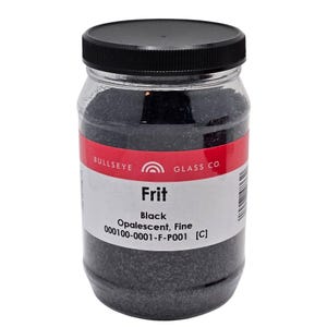 100 Black Opal FINE Full Jar 16 ounces 90 COE Bullseye Frit Fusing Supplies Glass 90COE