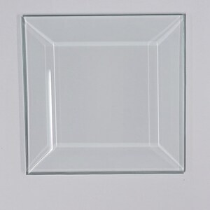 10 3x3 Inch SQUARE Beveled Top Flat Back Bevels Stained Glass Supplies ...