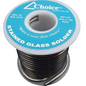 60/40 SOLDER Choice Brand One Pound Spool Stained Glass Supplies Lead Tin