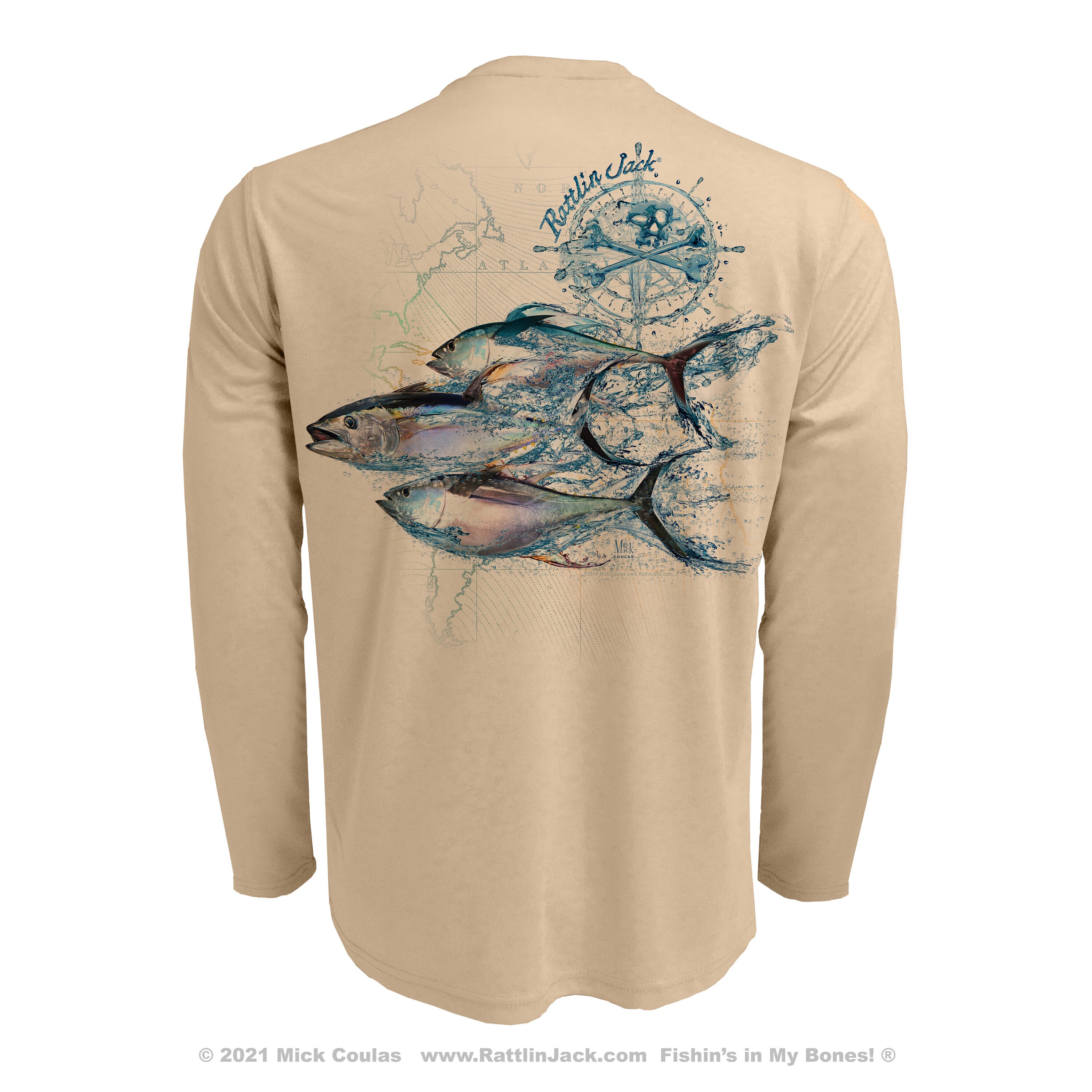 Mahi Mahi Fishing Shirt | Graphic Tees | Waxhead Tan / S