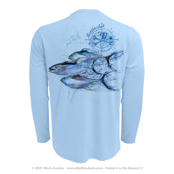 Men's Water Tuna UPF 50 Fishing Shirt Long Sleeve Performance