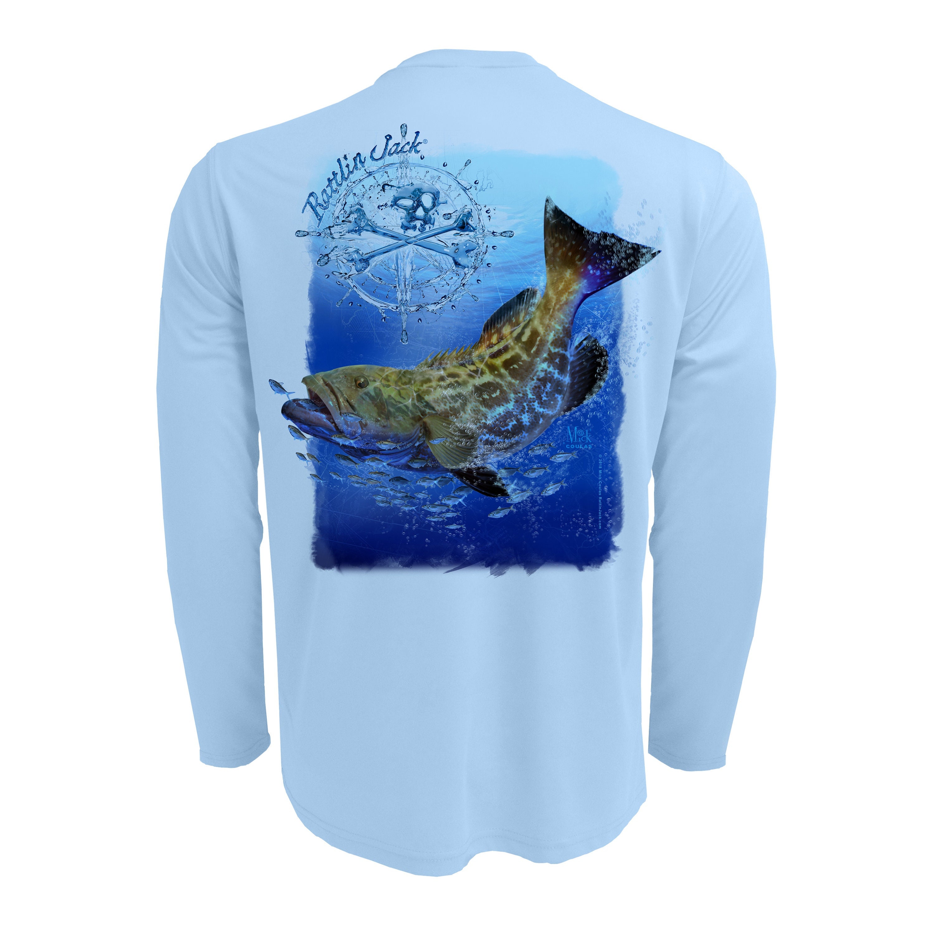 Men's Grouper Offshore Long Sleeve Fishing Shirt UPF Sun Protection 