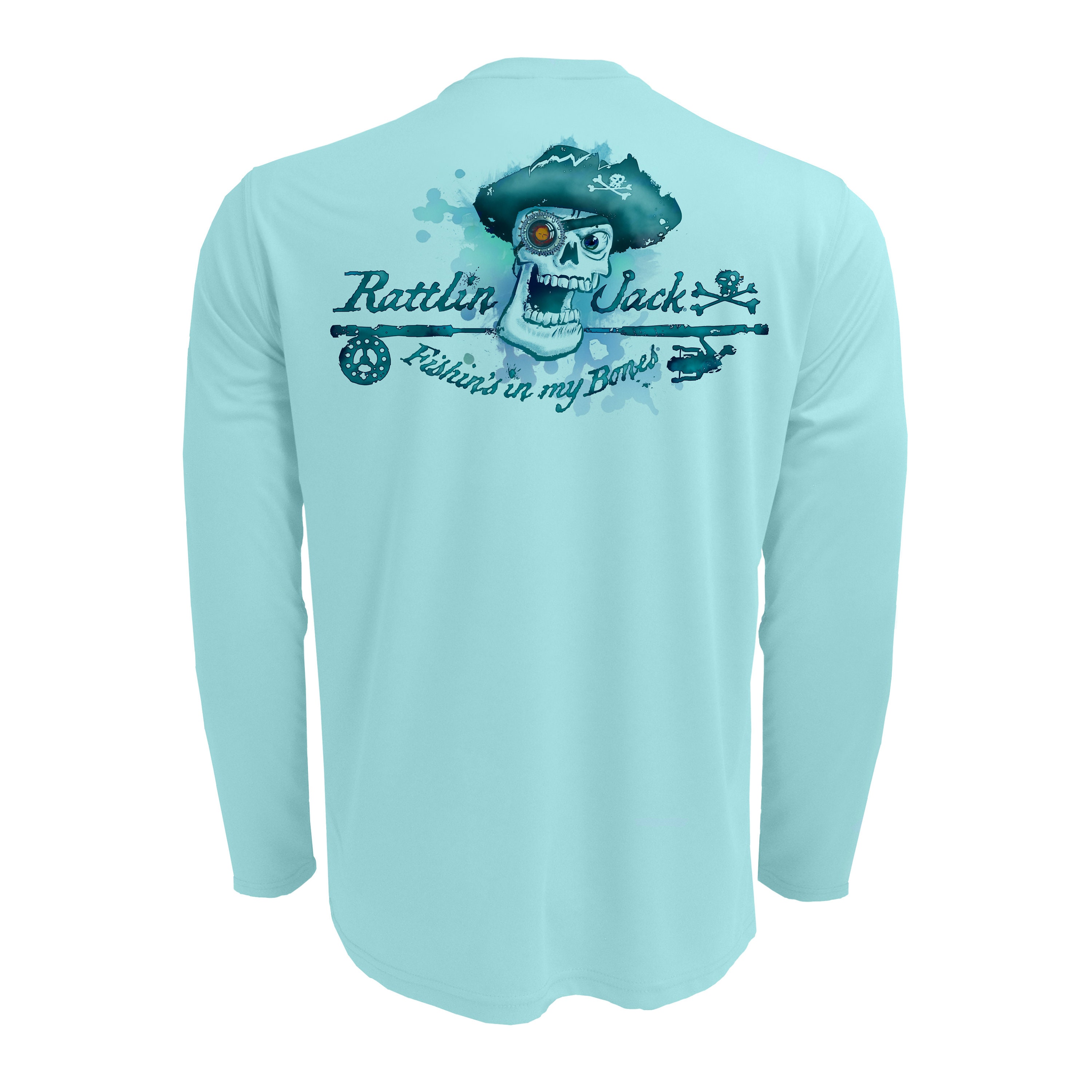 Rattlin Jack Skull Logo Fishing Shirt UPF 50 Mens Dry Fit Performance UV  Sun Protection Long Sleeve -  Canada