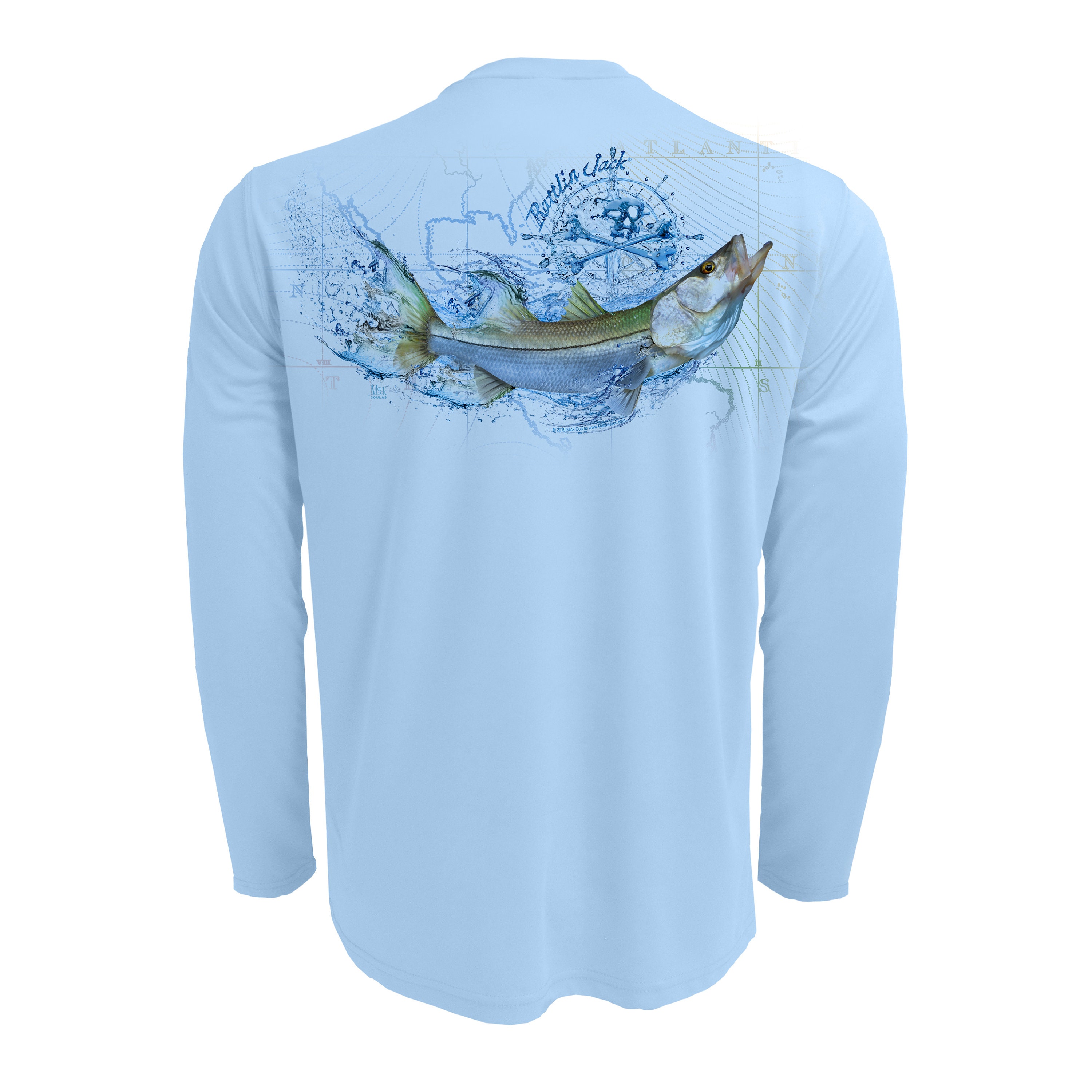 Rattlin Jack Snook Water UPF 50 Fishing Shirt Mens Long Sleeve
