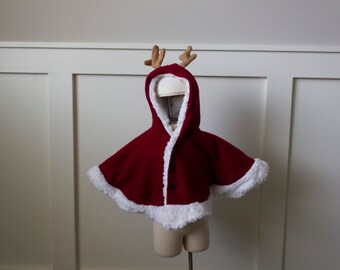 0-6 month reindeer poncho