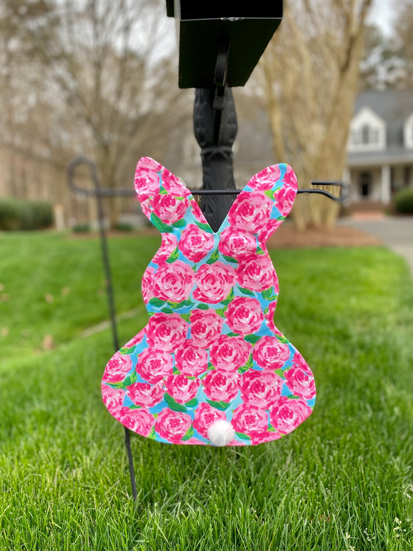 Personalized Lily Easter Bunny Mailbox Flag Spring Yard Etsy