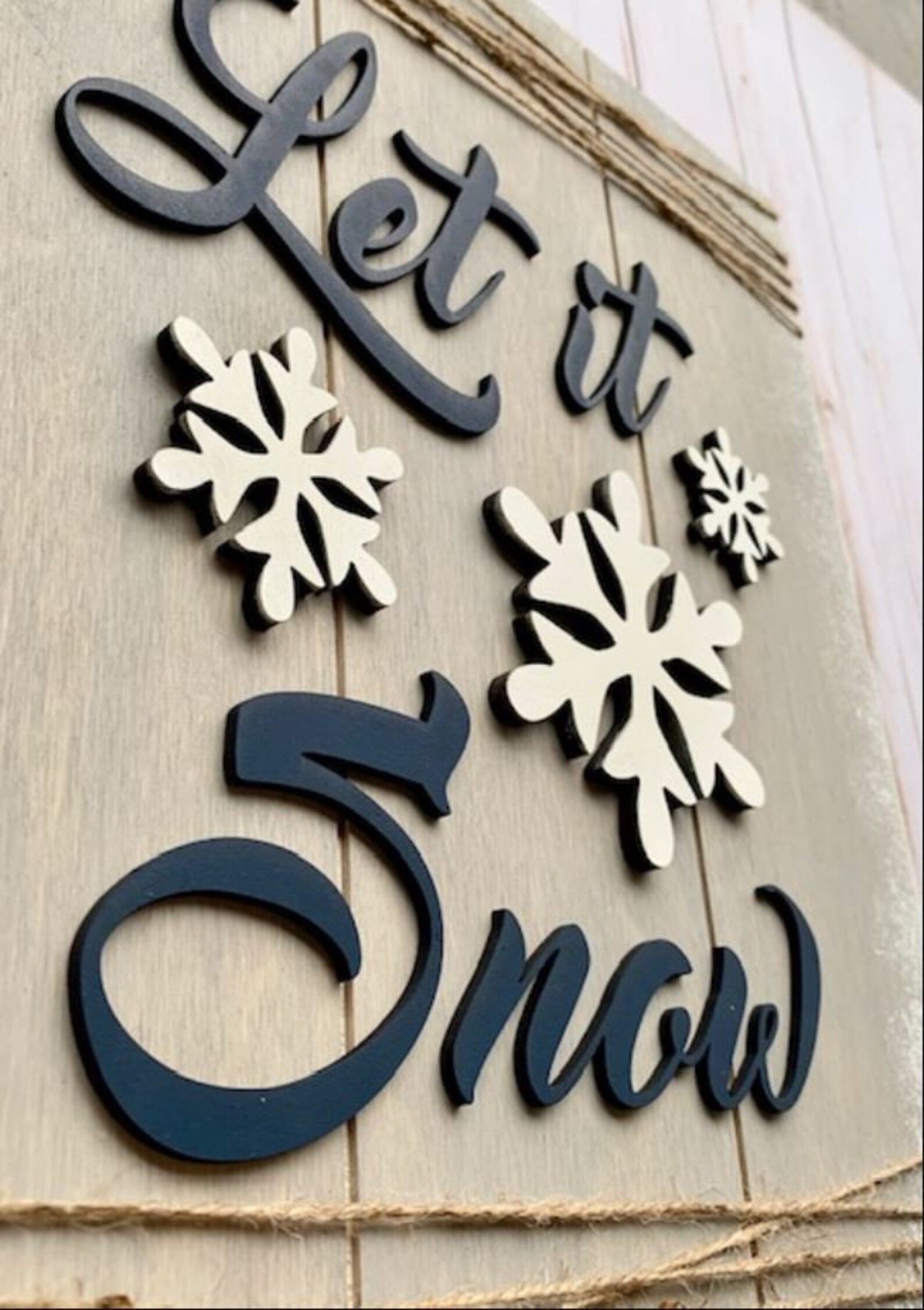 DIY Wood Sign Craft Kit Paint Your Own Let It Snow Sign Make Etsy