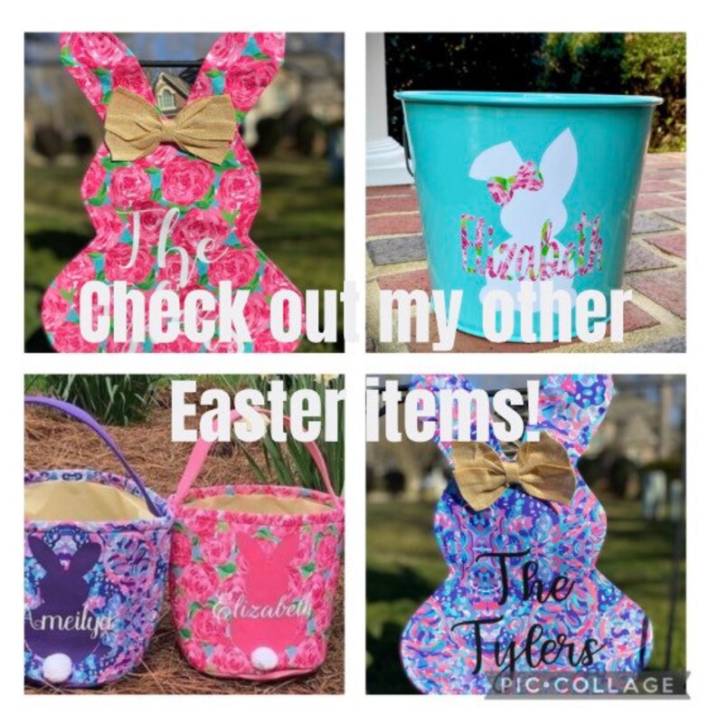 Personalized Lily Easter Bunny Mailbox Flag Spring Yard Etsy