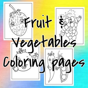 30 Coloring Pages - Fruit & Vegetables